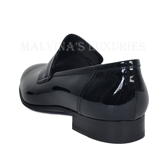 GUCCI SHOES MENS LOAFERS INTERLOCKING G LOGO BLACK LEATHER sz 12.5 US 13 - Picture 5 of 16